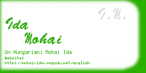 ida mohai business card